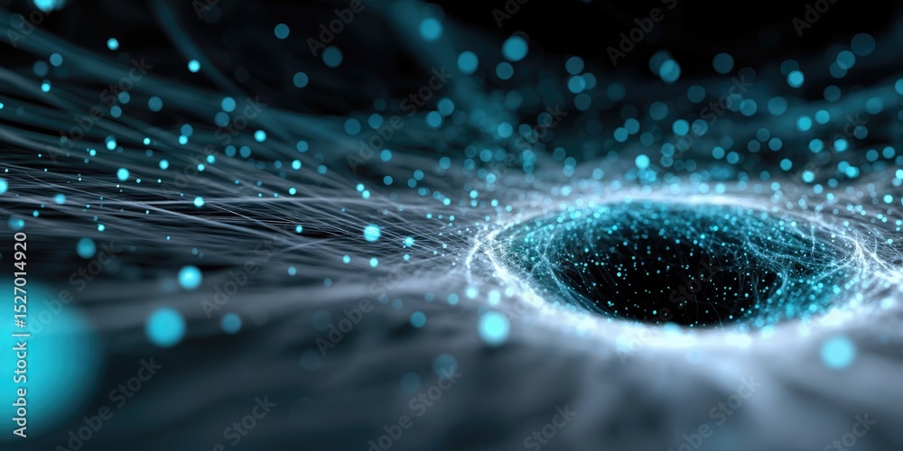 Poster Abstract Portal of Light and Energy, Representing Digital Transformation and Technological Innovation With a Futuristic Feel : Generative AI