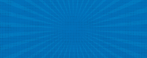 Blue comic book background vintage pop art superhero background for comics, comic background with dot pattern halftone abstract vector flash and circle texture