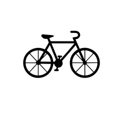 vintage bicycle on white background