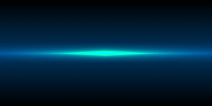 Dark gradient abstract background, Blue ray horizontal lens flare. Light flash with rays, Flash light of launch of digital technology background. Future technology. - Powered by Adobe
