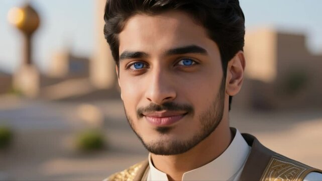 Joven hombre Árabe con sonrisa carismática