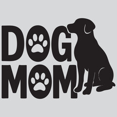 Vector cartoon illustration of a funny dog character icon.