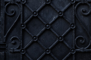 Obraz premium Dark Ornate Wrought Iron Gate