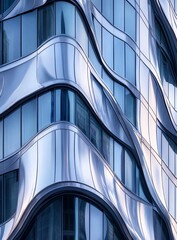 Wavy Modern Building Facade.