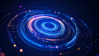 Abstract circular digital display