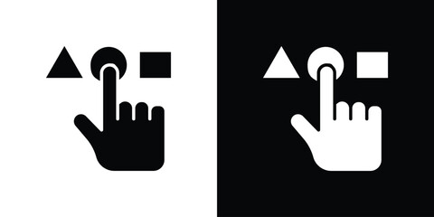 Variety icon in flat version on black and white background