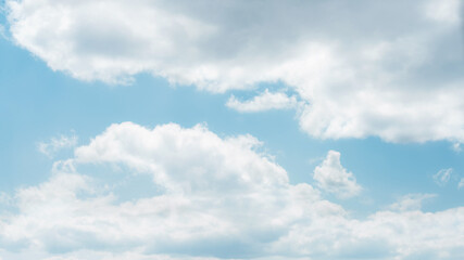 Beautiful sunny spring or summer sky banner