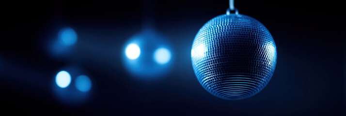 Obraz premium Radiant orb pulses with glowing blue highlights against softly defocused backdrop.