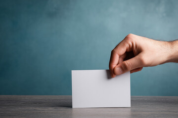 Hand casting vote into white ballot box