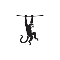 **"Energetic Gibbon Vector Silhouette: Agile Primate Design Featuring Long Arms, Dynamic Pose, and Playful Expression in Clean, Minimalist Style for Crafts and Digital Art"**
