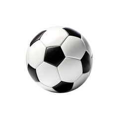 Fototapeta premium Classic black and white football isolated on transparent background