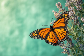 Beautiful Monarch Butterfly on Lavender - Nature's Beauty