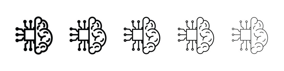 AI brain icon vector collection. EPS 10