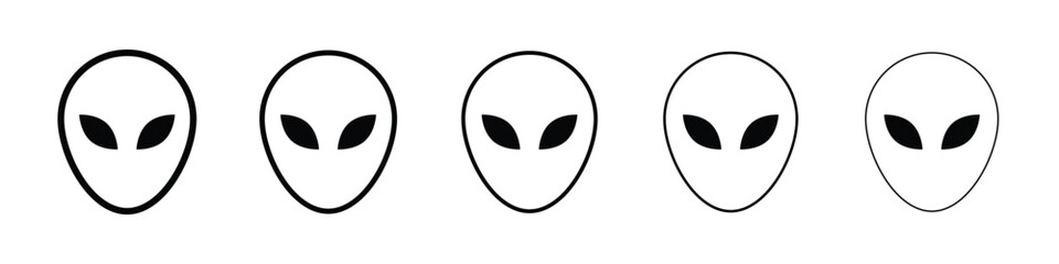 Alien icon vector collection. EPS 10