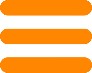Three horizontal orange bars representing menu button or hamburger icon