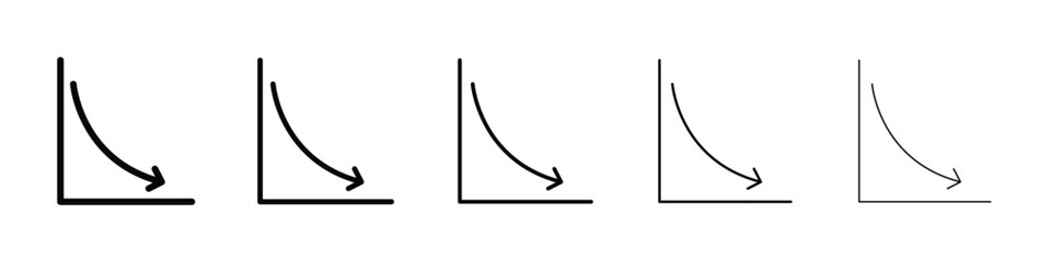 Arrow trend-down icon vector collection. EPS 10