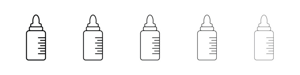 Baby milk bottle icon vector collection. EPS 10