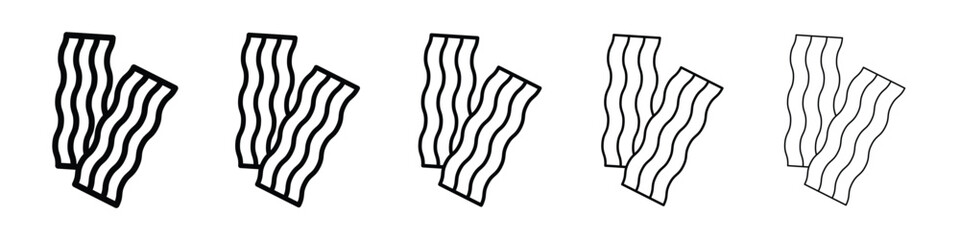 Bacon icon vector collection. EPS 10