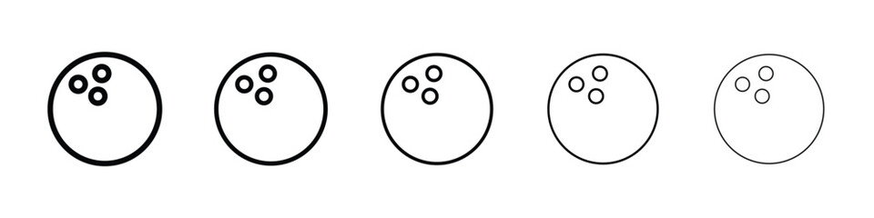 Bowling ball icon vector collection. EPS 10