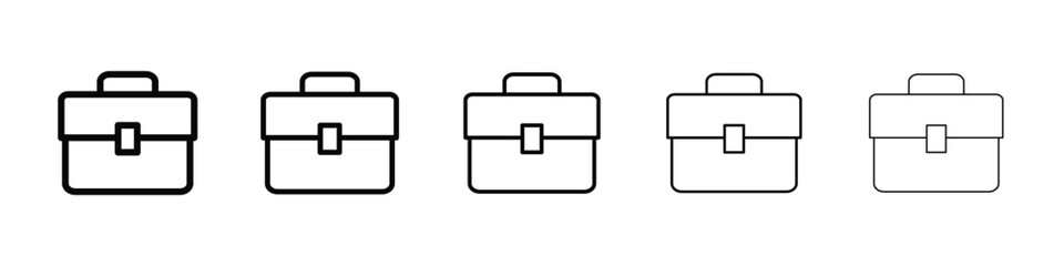 Briefcase icon vector collection. EPS 10