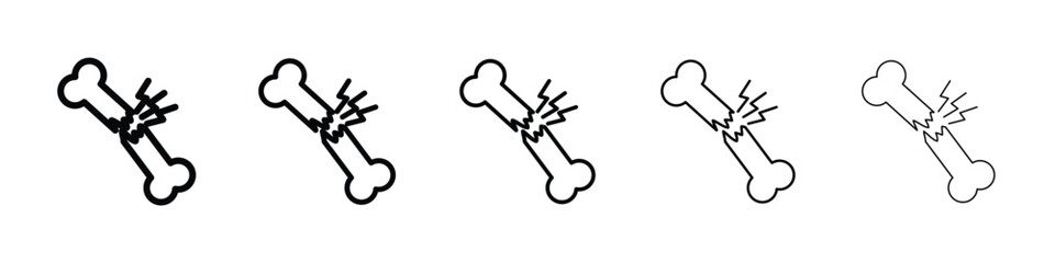 Broken bone icon vector collection. EPS 10