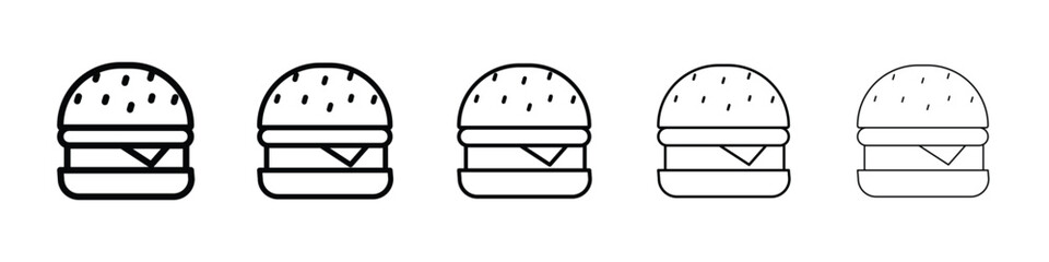 Burger icon vector collection. EPS 10