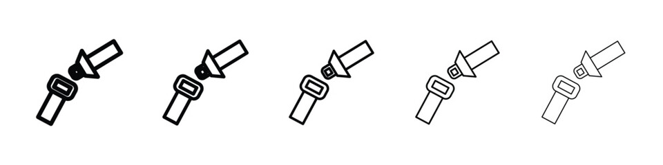 Car seat belt icon vector collection. EPS 10