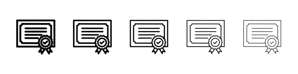 Certificate icon vector collection. EPS 10