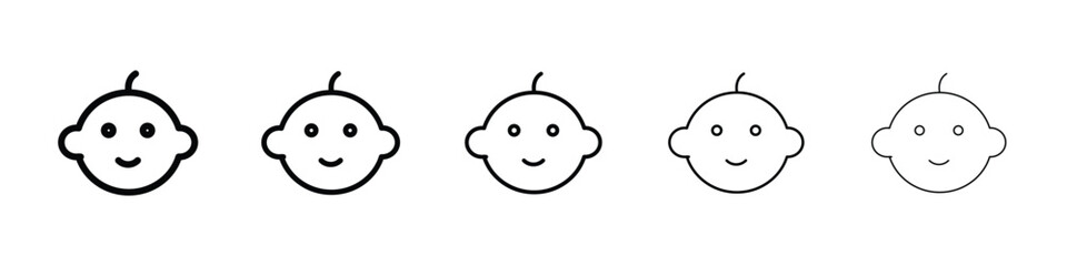 Child head icon vector collection. EPS 10