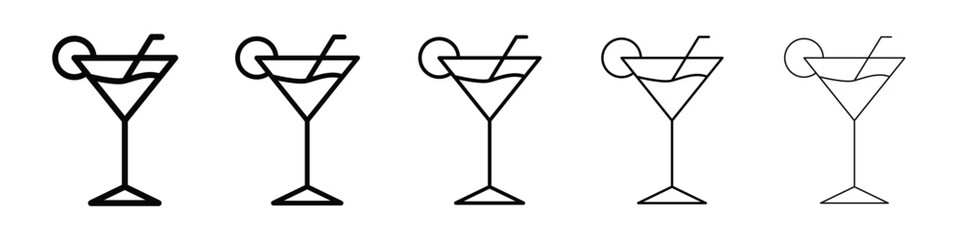 Cocktail icon vector collection. EPS 10