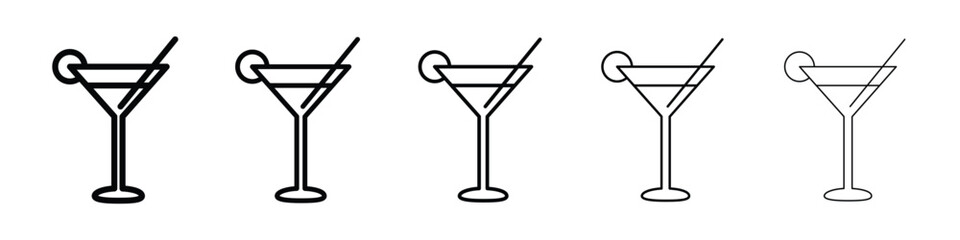 Cocktail icon vector collection. EPS 10