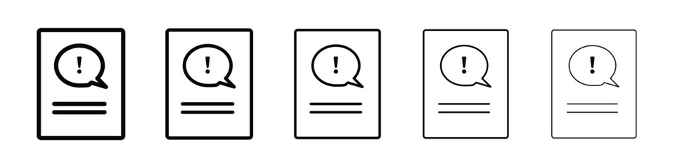 Complaint icon vector collection. EPS 10