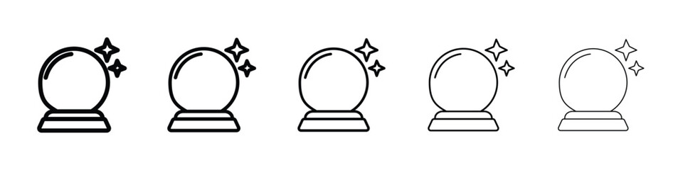 Crystal ball icon vector collection. EPS 10