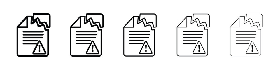 Data loss icon vector collection. EPS 10