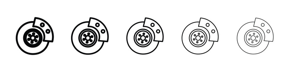 Disk brake icon vector collection. EPS 10