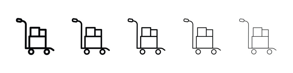 Dolly flatbed icon vector collection. EPS 10