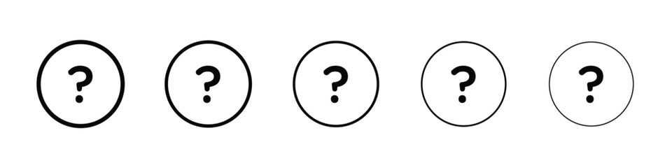 Doubts button icon vector collection. EPS 10