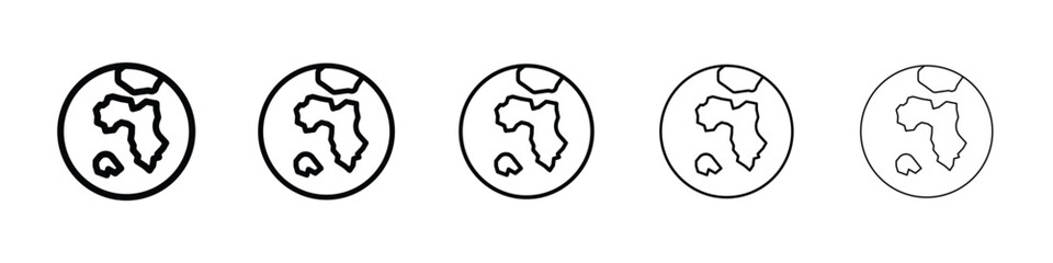 Earth africa icon vector collection. EPS 10