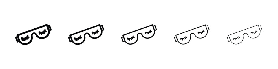 Eye mask icon vector collection. EPS 10