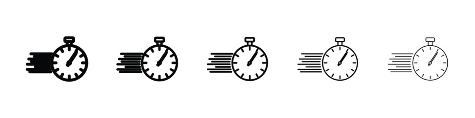 Fast processing icon vector collection. EPS 10