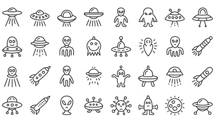 Vector people icon set collection with hand drawn holiday food symbols