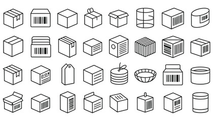 Building icons set: vector symbol illustrations for business, internet, web, and office communication design