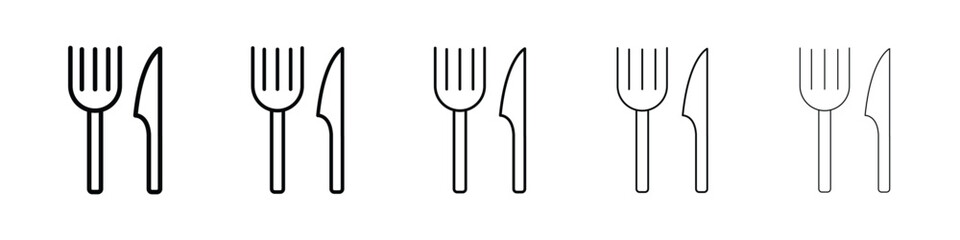 Fork and Knife icon vector collection. EPS 10