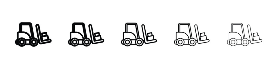 Forklift icon vector collection. EPS 10