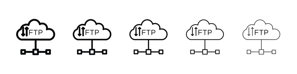 FTP icon vector collection. EPS 10
