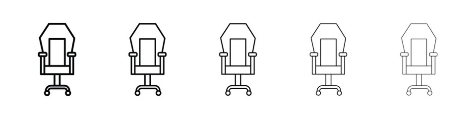 Gaming chair icon vector collection. EPS 10