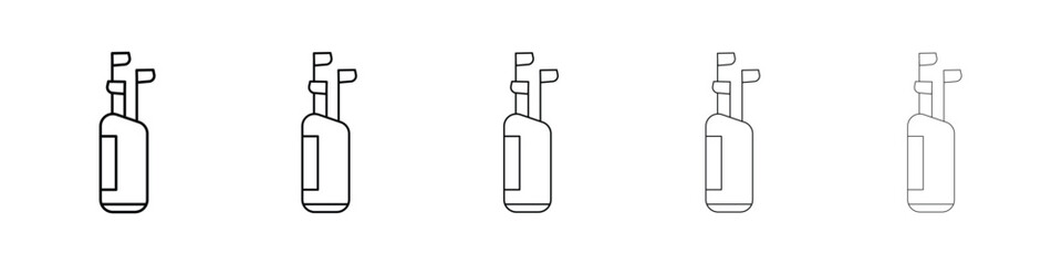 Golf bag icon vector collection. EPS 10