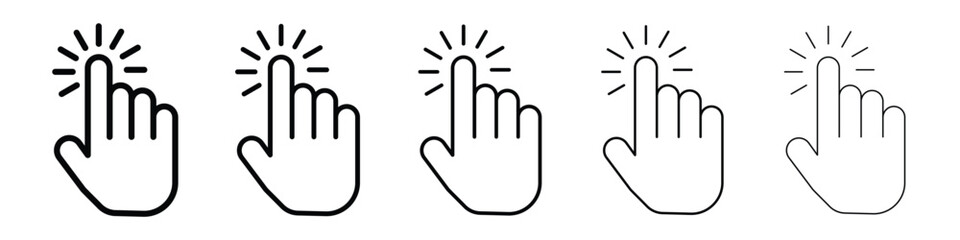 Hand click icon vector collection. EPS 10