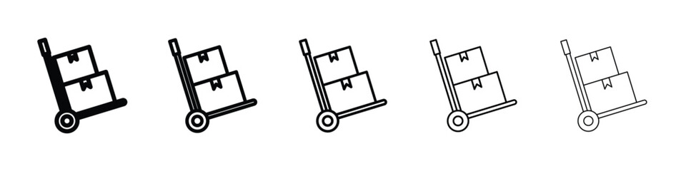 Hand truck icon vector collection. EPS 10
