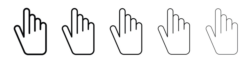 Hand pointer icon vector collection. EPS 10
